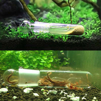 Капан за аквариум Planaria Fish Tank Прозрачен стъклен капан за улов за черешови скариди Crystal Red Shrimp Dwarf Shrimp Flat Worms Пиявици