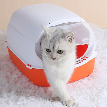 Κουτί απορριμμάτων γατών με σέσουλα απορριμμάτων Μεγάλος χώρος Γάτες Κρεβατόπανο κατά του πιτσιλίσματος Kitten Sand Pot 4 χρώματα Αυτοκαθαριζόμενο συρτάρι κατοικίδια προϊόντα