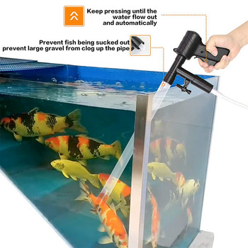 Εγχειρίδιο Ενυδρείου Fish Tank Water Change Pump Εργαλείο καθαρισμού ενυδρείου Water Changer Gravel Cleaner Siphon Filter Pump