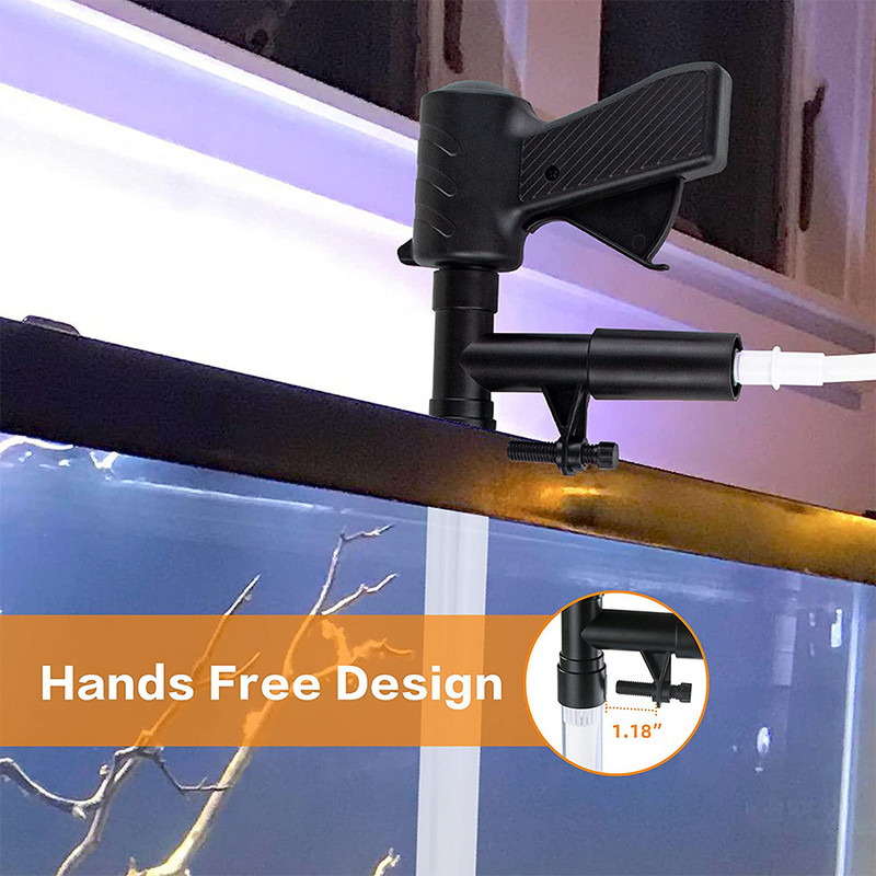 Akvārija zivju tvertnes ūdens maiņas sūknis Akvārija tīrīšanas rīks Ūdens mainītājs Grants tīrītājs sifona filtra sūkņa rokasgrāmata