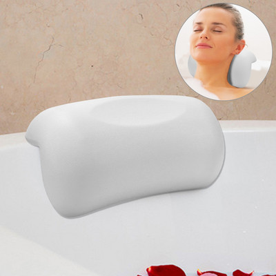 Водоустойчива облегалка за глава за вана с вендузи СПА възглавница за баня Мека, лесна за почистване Нехлъзгащи се аксесоари за баня