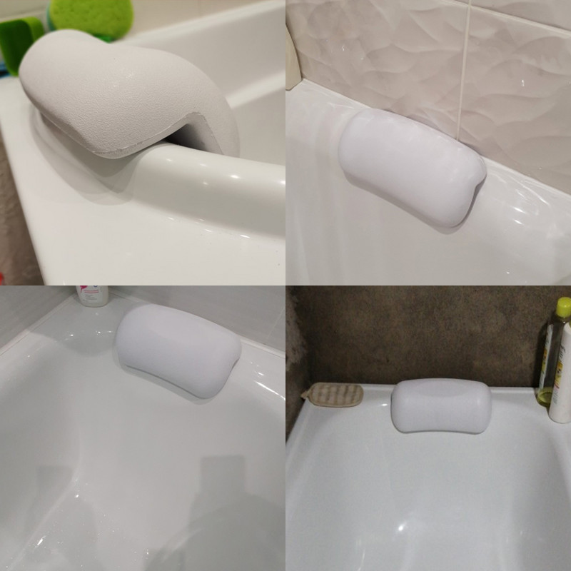 Vandeniui atspari vonios galvos atrama su siurbtukais SPA vonios pagalvė Minkšta, lengvai valoma neslystantys vonios priedai