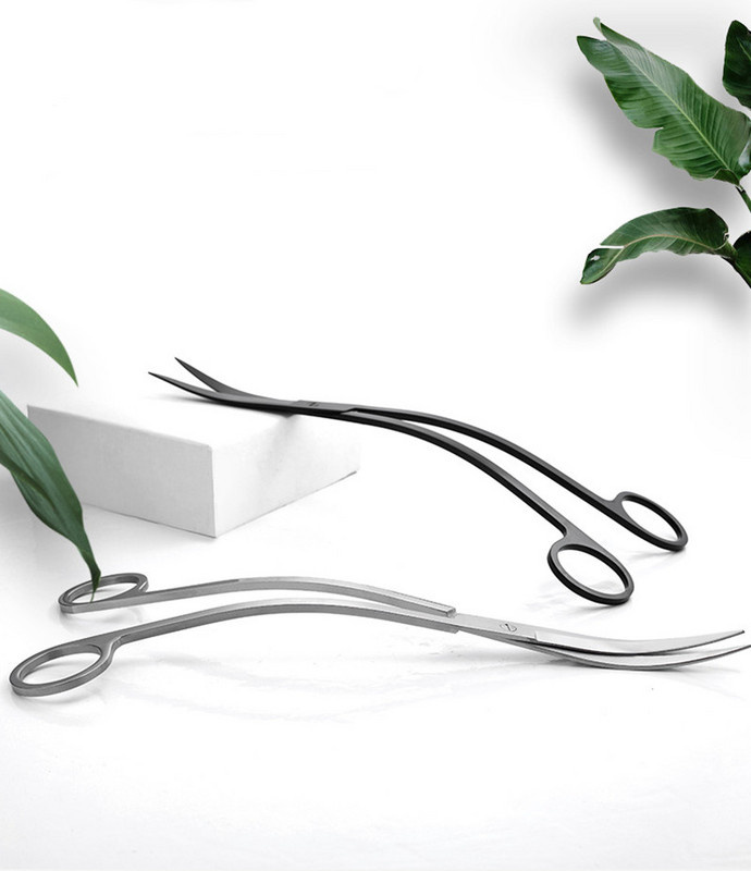 Aquatic Aquarium Clipper Scissor Curve Wave Grass Alat Inox Spremnik za biljke Water Aquascape Clean Cut Trim Snip Clip Shear