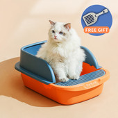 Kutija za mačji pijesak Poluzatvoreni WC protiv prskanja Pješčanik za mačke Clean Training Posuda za kućne ljubimce s lopaticom za mačiće Potrepštine za kućne ljubimce