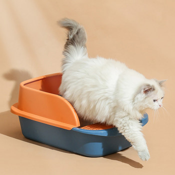 Κουτί απορριμμάτων γατών Ημίκλειστο κατά του πιτσιλίσματος Τουαλέτα Cats Clean Training Sandbox Δίσκος κατοικίδιων με απορρίμματα γατών Προμήθειες για κατοικίδια
