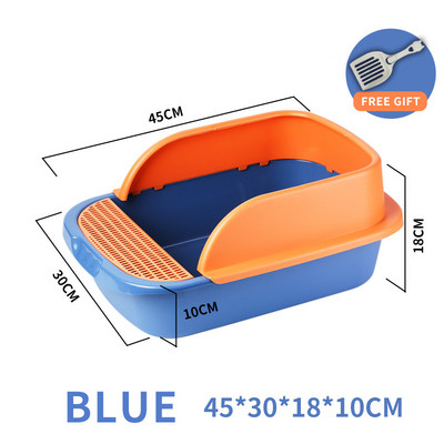 Kutija za mačji pijesak Poluzatvoreni WC protiv prskanja Pješčanik za mačke Clean Training Posuda za kućne ljubimce s lopaticom za mačiće Potrepštine za kućne ljubimce