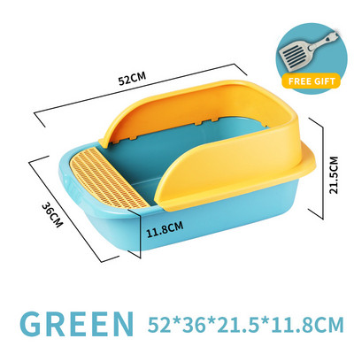 Kutija za mačji pijesak Poluzatvoreni WC protiv prskanja Pješčanik za mačke Clean Training Posuda za kućne ljubimce s lopaticom za mačiće Potrepštine za kućne ljubimce