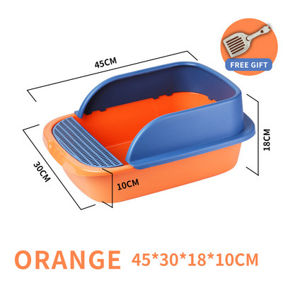 Kutija za mačji pijesak Poluzatvoreni WC protiv prskanja Pješčanik za mačke Clean Training Posuda za kućne ljubimce s lopaticom za mačiće Potrepštine za kućne ljubimce