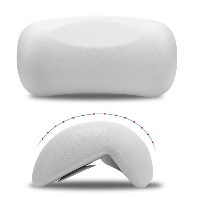 Mīksts vannas galvas balsts Neslīdošs SPA vannas spilvens ar piesūcekņiem Viegli tīrāms Ūdensizturīgs, ērts vannas istabas aksesuārs