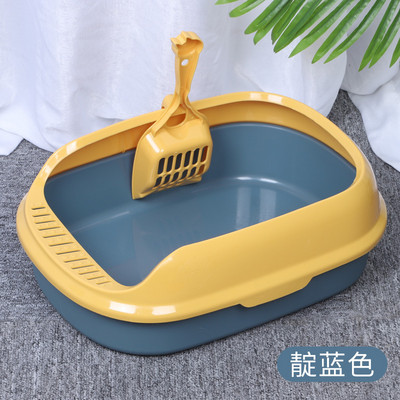 WC za kućne ljubimce Noćna posuda protiv prskanja Kutija s pijeskom Kutija za mačke Ladica za mačke s lopaticom Mačići Pas Čisti WC Kućna plastična kutija s pijeskom Potrepštine za mačke