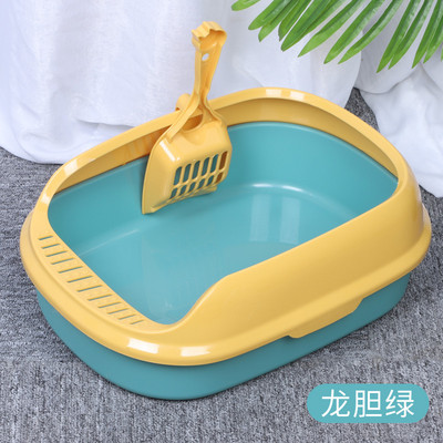 WC za kućne ljubimce Noćna posuda protiv prskanja Kutija s pijeskom Kutija za mačke Ladica za mačke s lopaticom Mačići Pas Čisti WC Kućna plastična kutija s pijeskom Potrepštine za mačke