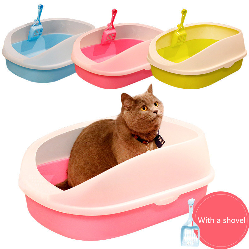 Toalet za pse za kućne ljubimce Kutija za mačji pijesak Psa za mačke Psa Pješčanik Teddy WC protiv prskanja s lopaticom za mačji pijesak Puppy Cat Indoor Home Sandbox