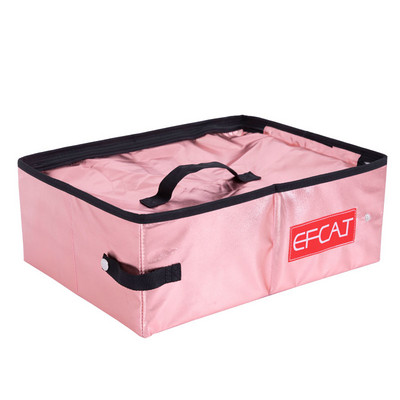 Prijenosna mačja jednostavna kutija za pijesak s poklopcem, sklopivi vodootporni veliki vanjski toalet za mače za putovanja