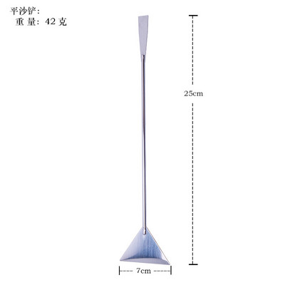 Ūdens augu lāpstiņa nerūsējošā tērauda akvārija piederumi zivju tvertņu ūdens augiem Slīpmašīnas tīrīšanas rīki Plakana smilšu lāpsta