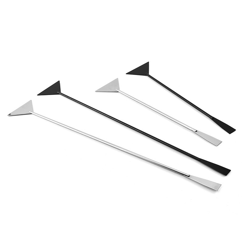 Ūdens augu lāpstiņa nerūsējošā tērauda akvārija piederumi zivju tvertņu ūdens augiem Slīpmašīnas tīrīšanas rīki Plakana smilšu lāpsta