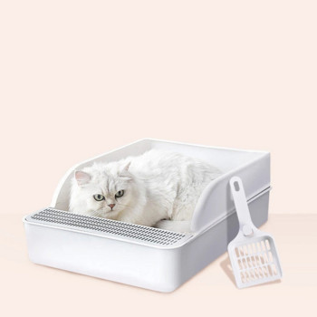 Απορρίμματα Sandbox Cats Tray Cleaning Υγιεινή και φιλική προς το περιβάλλον PP ρητίνη ημίκλειστη τουαλέτα για κατοικίδια γατάκια