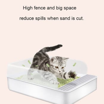 Απορρίμματα Sandbox Cats Tray Cleaning Υγιεινή και φιλική προς το περιβάλλον PP ρητίνη ημίκλειστη τουαλέτα για κατοικίδια γατάκια