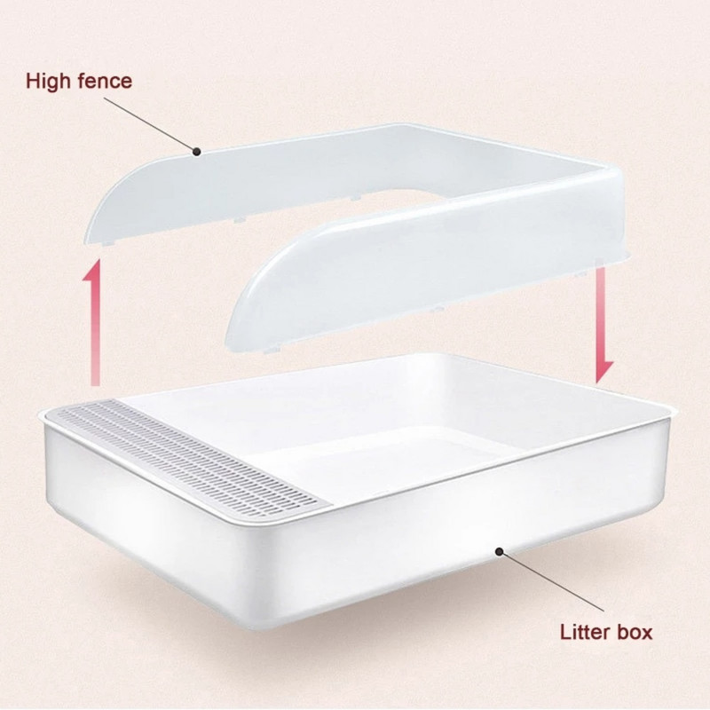 Pakaišu smilšu kastes kaķu kaķu paplātes tīrīšana Veselīgi un videi draudzīgi PP sveķu daļēji slēgti kaķēnu tualetes piederumi mājdzīvniekiem