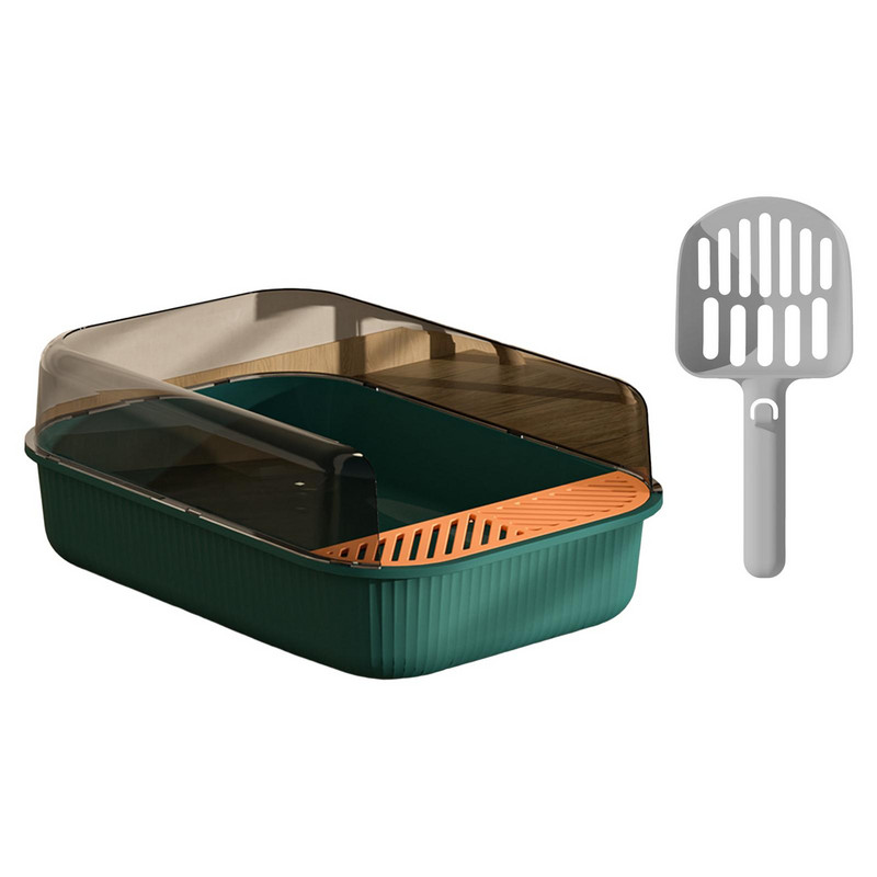 Posuda za pijesak za kućne ljubimce WC noćna posuda, posuda za pijesak koja se lako čisti s kutijom za mačji pijesak za štene, mačiće, mače