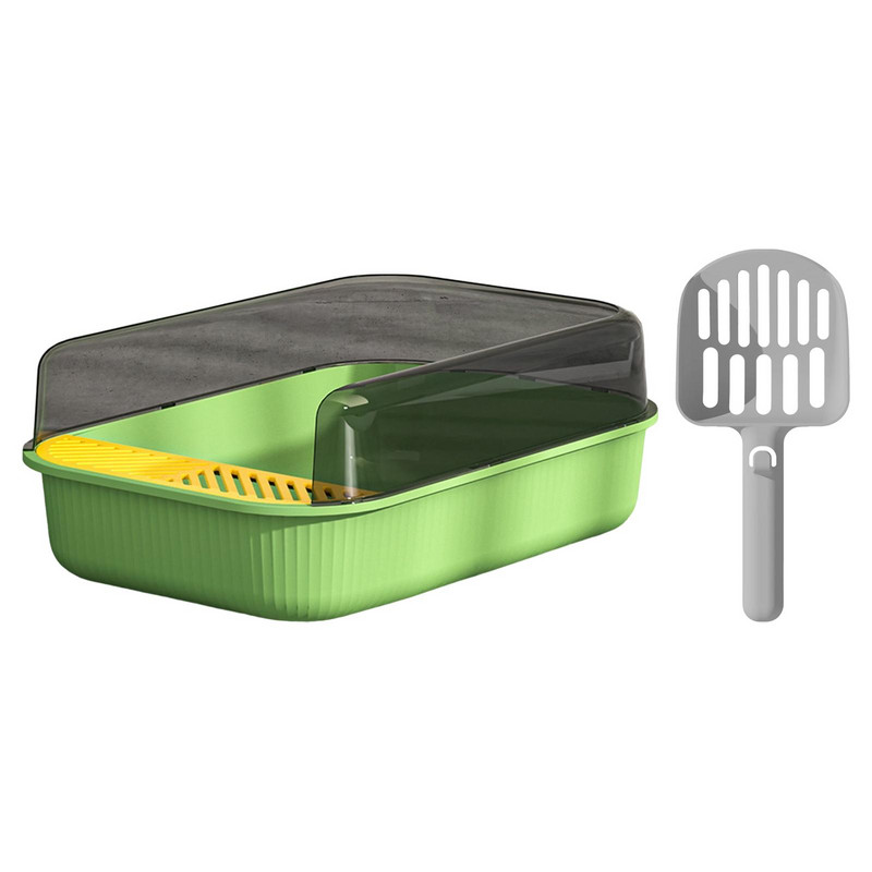 Posuda za pijesak za kućne ljubimce WC noćna posuda, posuda za pijesak koja se lako čisti s kutijom za mačji pijesak za štene, mačiće, mače