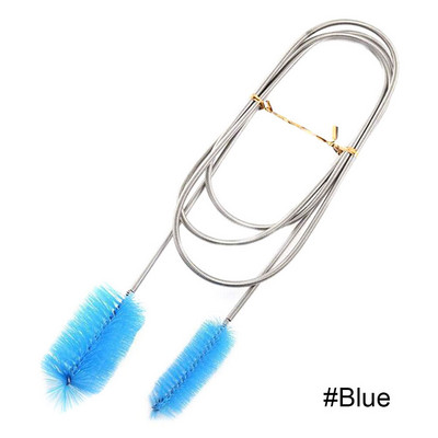 Četka za čišćenje akvarija Fleksibilna savijena cijev od nehrđajućeg čelika Četka Cijev za vodu Cijev za zrak Čistač crijeva Pribor za akvarijum