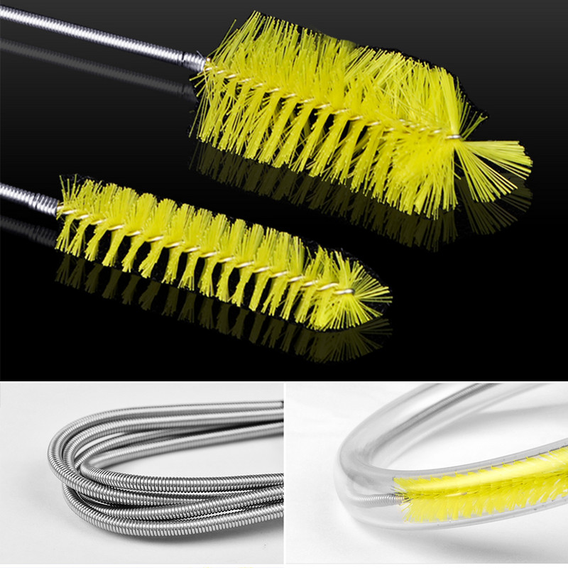 Četka za čišćenje akvarija Fleksibilna savijena cijev od nehrđajućeg čelika Četka Cijev za vodu Cijev za zrak Čistač crijeva Pribor za akvarijum