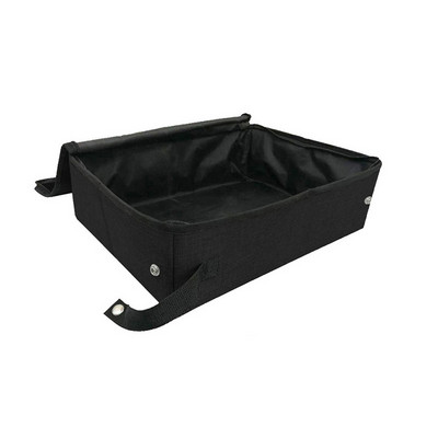 Kaķu pakaišu kaste Oksfordas auduma ūdensnecaurlaidīga salokāma mājdzīvnieku tualete Mīksta pārnēsājama kaķu podiņa tīra vannas istaba ar vāku kaķēnu ceļojumiem