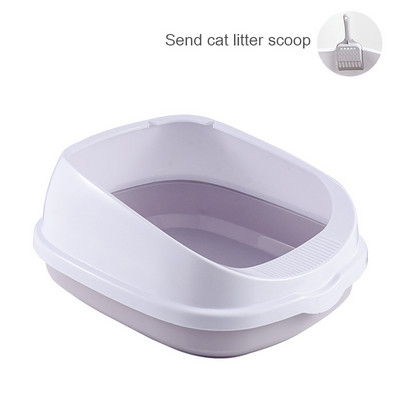 Plastična WC školjka za kućne ljubimce Noćna posuda protiv prskanja Kutija s pijeskom za mačke Ladica s lopaticom Clean WC Kućne potrepštine za kućne ljubimce