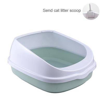 Plastična WC školjka za kućne ljubimce Noćna posuda protiv prskanja Kutija s pijeskom za mačke Ladica s lopaticom Clean WC Kućne potrepštine za kućne ljubimce