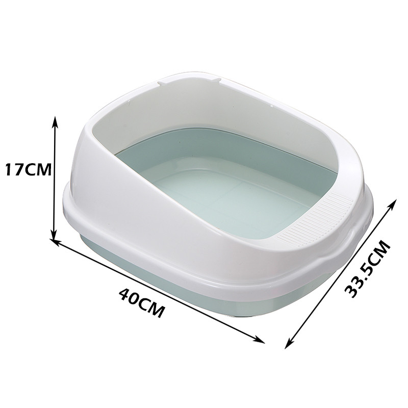 Plastična WC školjka za kućne ljubimce Noćna posuda protiv prskanja Kutija s pijeskom za mačke Ladica s lopaticom Clean WC Kućne potrepštine za kućne ljubimce