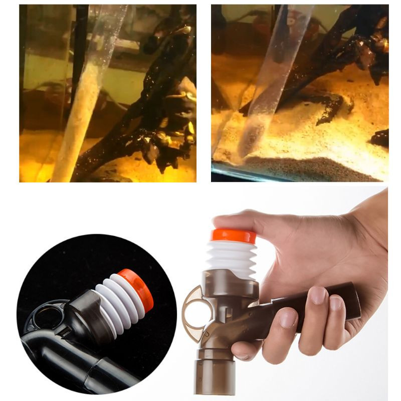 Akvārija ūdens maiņas manuāla sūkšanas ierīce Smilšu mazgāšanas sūkņa sifona tīrīšanas rīks