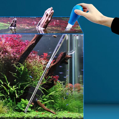 29/45/57cm Aquarium FishTank Clean Tool Πιπέτα Δεξαμενής ψαριών Αντλία σιφόνι Εναλλάκτη νερού Αξεσουάρ ενυδρείου με σωλήνα επέκτασης