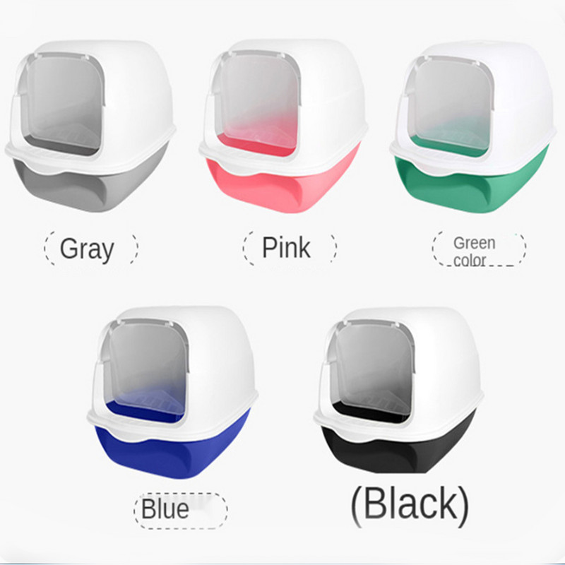 Pilnībā slēgtas pakaišu kastes kaķu tualetes dezodorants un šļakatu necaurlaidīgs dezodorants, paceļams vāks kaķu pakaišu kaste kaķu pakaišu kaste kaķu kastes