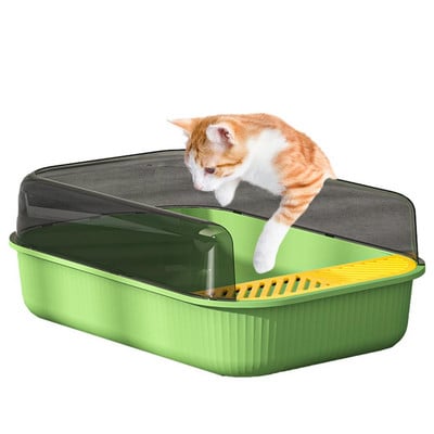 Odvojiva kutija za mačji pijesak Poluzatvorena WC školjka Posuda za pijesak Dezodorans Kutija za mačji pijesak Pribor za mačke Predmeti za kućne ljubimce