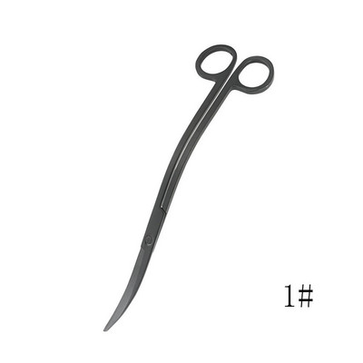 Nerūsējošā tērauda akvārija ūdens zāles ūdenszāles griezējs garo viļņu šķēru rīku komplekts Ūdens zāles griezējs zivju griezējs 3 formas