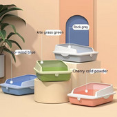 Otvorena kutija za pijesak za mačke Posuda za pijesak velika poluzatvorena kutija za mačke velika odrasla mačka mačić univerzalna visoka ograda