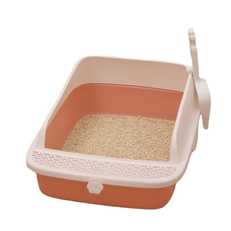 Otvorena kutija za pijesak za mačke Posuda za pijesak velika poluzatvorena kutija za mačke velika odrasla mačka mačić univerzalna visoka ograda
