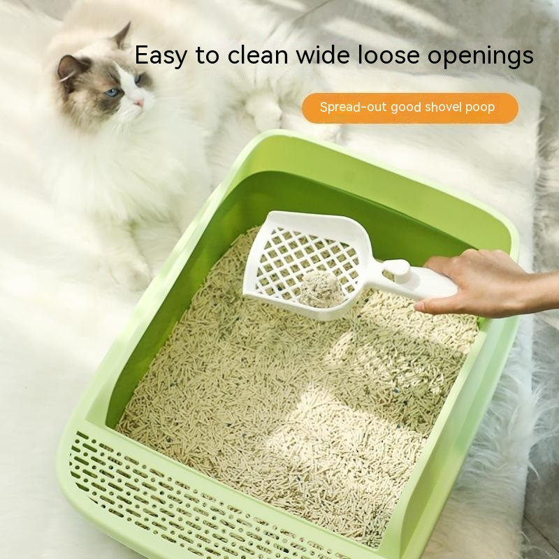 Otvorena kutija za pijesak za mačke Posuda za pijesak velika poluzatvorena kutija za mačke velika odrasla mačka mačić univerzalna visoka ograda