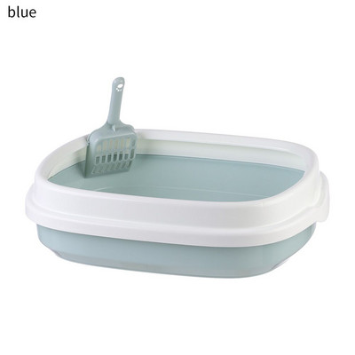 1 komplekts, liela kaķu pakaišu kaste, noņemama pretšļakatu kaķu pakaišu paplāte kaķu tualetes piederumiem ar bezmaksas kausiņu