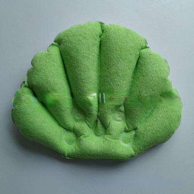 Įvairių spalvų apvalkalo formos pripučiama vonios pagalvė, minkšta rankšluosčių audinys PVC SPA kaklo pagalvė Patogūs masažo maudymosi priedai