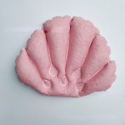 Įvairių spalvų apvalkalo formos pripučiama vonios pagalvė, minkšta rankšluosčių audinys PVC SPA kaklo pagalvė Patogūs masažo maudymosi priedai