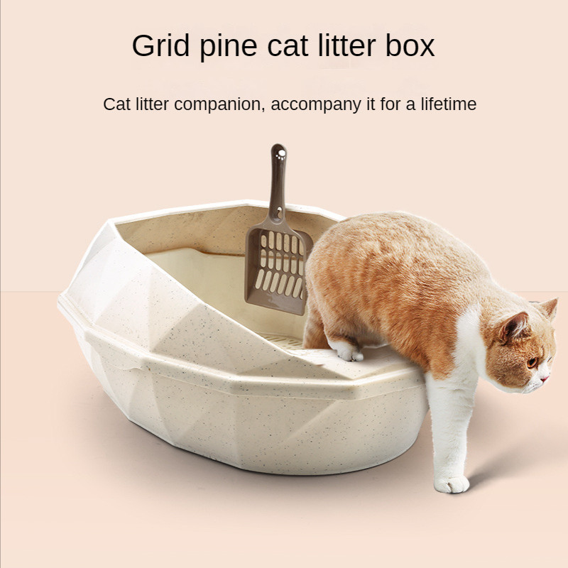 Kassiliivakast poolkinnine pritsmevastane korduvkasutatav kassitarvikud kassi tualett-kassi liivakast topelt männipuidust liivakast kassi kakapott