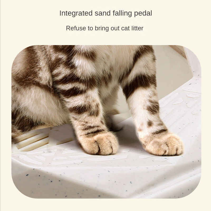 Kassiliivakast poolkinnine pritsmevastane korduvkasutatav kassitarvikud kassi tualett-kassi liivakast topelt männipuidust liivakast kassi kakapott