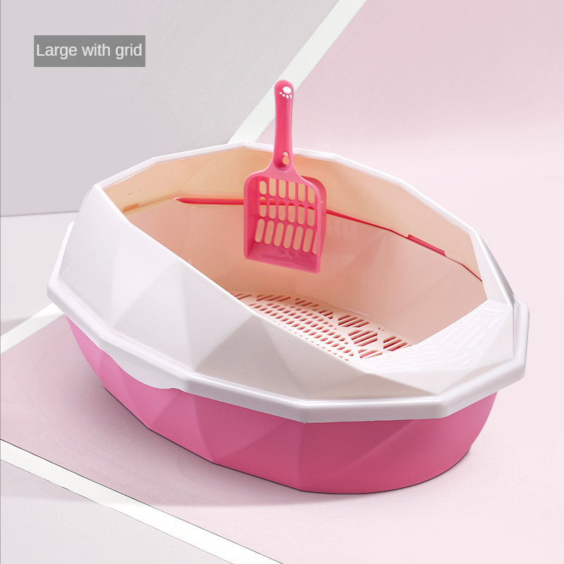 Kassiliivakast poolkinnine pritsmevastane korduvkasutatav kassitarvikud kassi tualett-kassi liivakast topelt männipuidust liivakast kassi kakapott