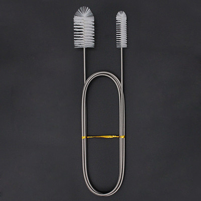 155 cm Dviejų galų žarnos vamzdžių valymo šepetys nerūdijančio plieno išlenktas vamzdis Vandens oro vamzdelio šepetys Akvariumo žuvų bako priedai