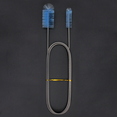 155 cm Dviejų galų žarnos vamzdžių valymo šepetys nerūdijančio plieno išlenktas vamzdis Vandens oro vamzdelio šepetys Akvariumo žuvų bako priedai