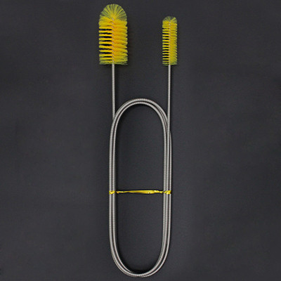 155 cm Dviejų galų žarnos vamzdžių valymo šepetys nerūdijančio plieno išlenktas vamzdis Vandens oro vamzdelio šepetys Akvariumo žuvų bako priedai