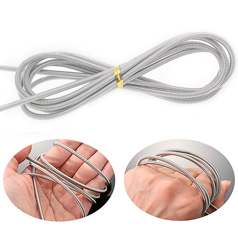 155 cm Dviejų galų žarnos vamzdžių valymo šepetys nerūdijančio plieno išlenktas vamzdis Vandens oro vamzdelio šepetys Akvariumo žuvų bako priedai