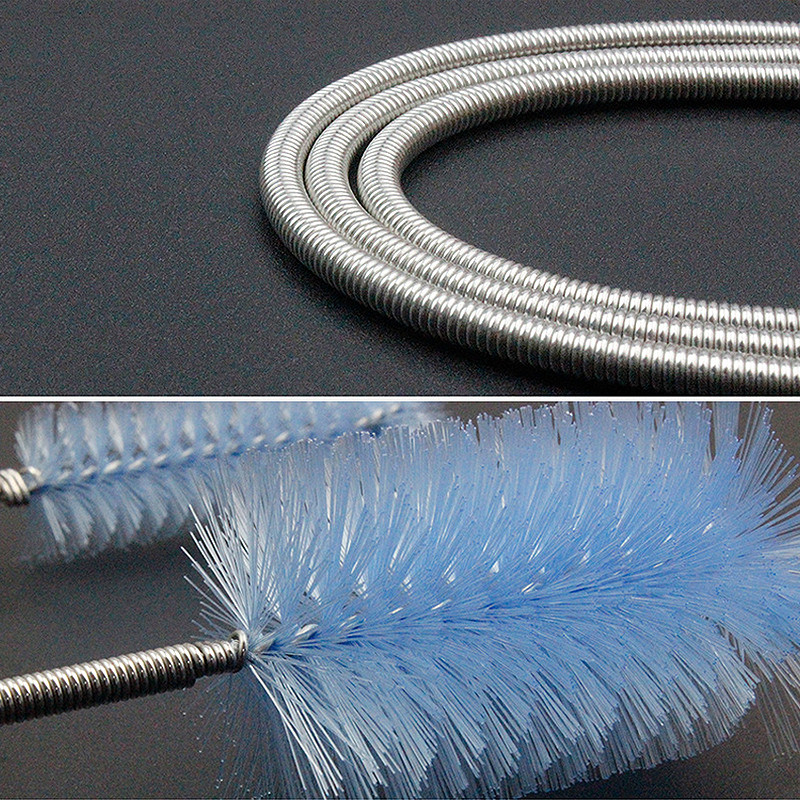 155 cm Dviejų galų žarnos vamzdžių valymo šepetys nerūdijančio plieno išlenktas vamzdis Vandens oro vamzdelio šepetys Akvariumo žuvų bako priedai