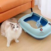 Poluzatvoreni putni mačji pijesak Clean Cute Sandbox s lopaticom za pijesak Nauka mačića na WC Poluotvorena prozračna kućica za kućne ljubimce